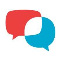 Icon of two overlapping dialogue bubbles